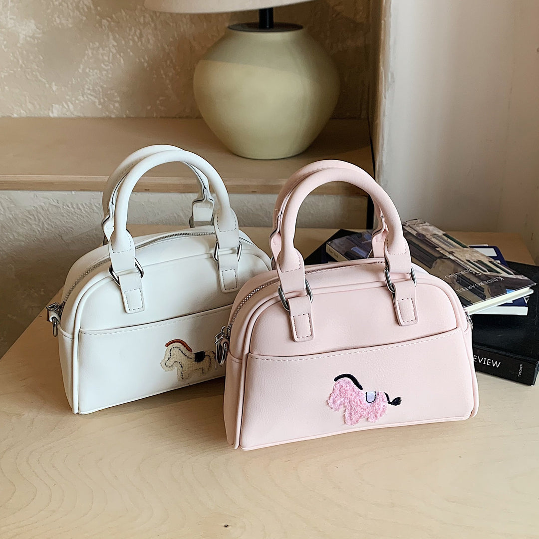 Damen Handtasche mit verspieltem Pferdemotiv und praktischem Tragegriff Nord Taschen