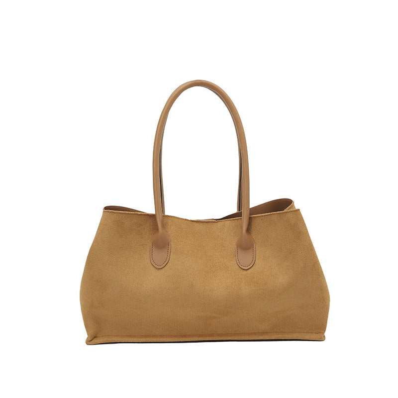 Damen große Tragetasche aus weichem Stoff mit eleganten Ledergriffen Nord Taschen