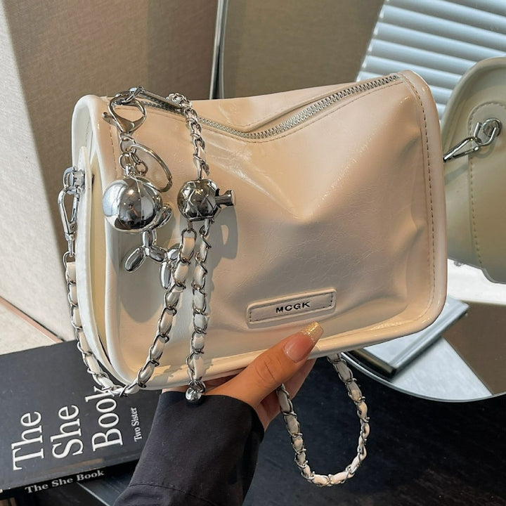 Damen Schultertasche mit glänzendem Metalliceffekt Nord Taschen