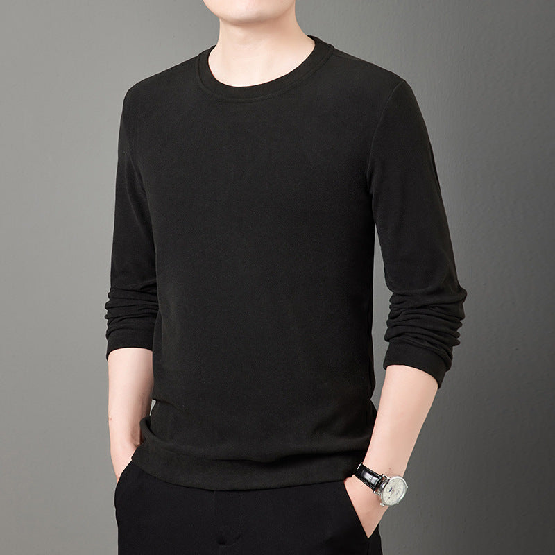 Herren Feiner Rundhals-Pullover aus leichtem Stretch-Strick mit schmaler Silhouette Nord Taschen