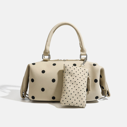 Damen Handtasche mit Polka-Dots und abnehmbarer Geldbörse Nord Taschen