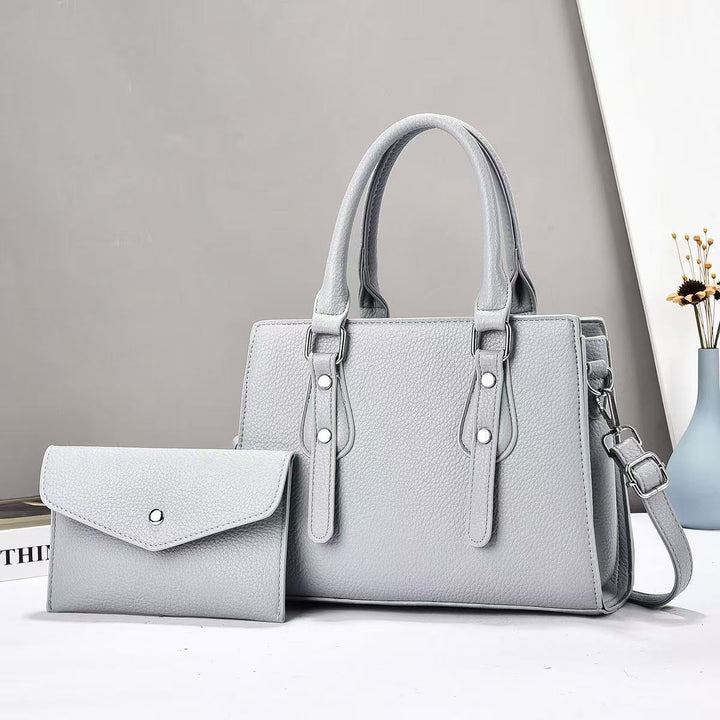 Damen Henkeltasche mit abnehmbarer Clutch und strukturiertem Design Nord Taschen