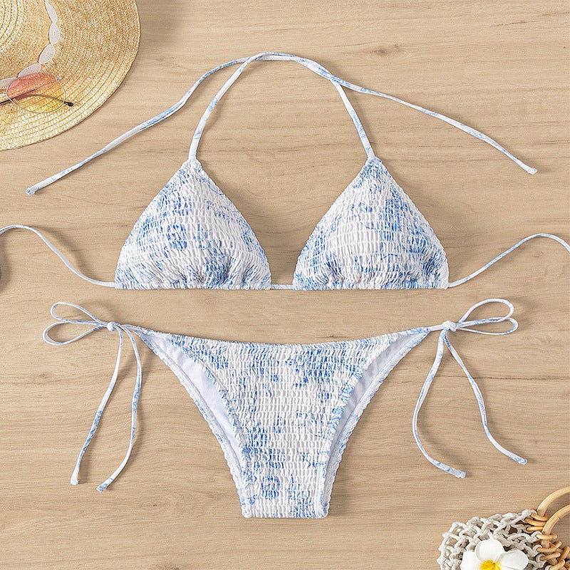 Damen Triangel-Bikini-Set mit floralem Muster und verstellbaren Trägern Nord Taschen