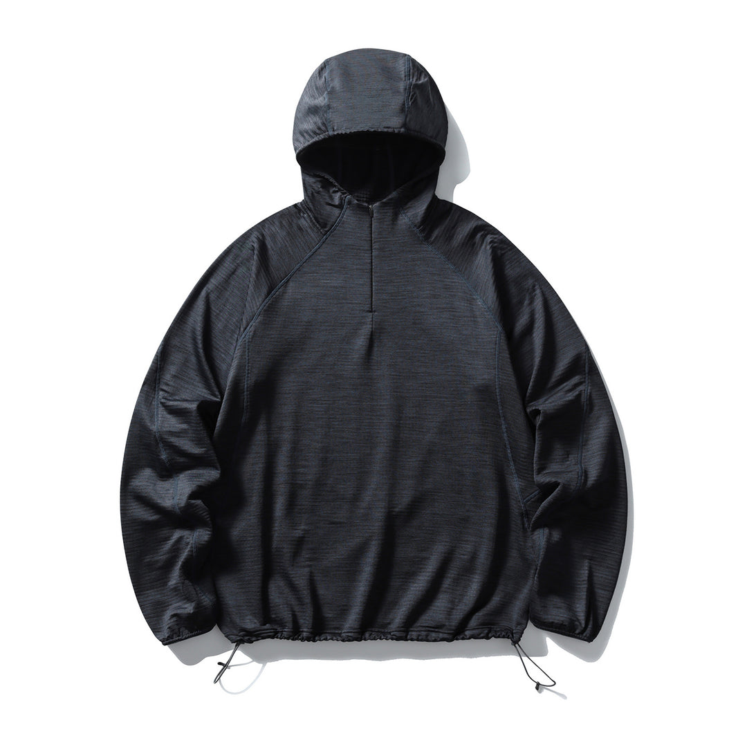 Herren Leichter Half‑Zip Kapuzenpullover aus technischem Funktionsmaterial Nord Taschen
