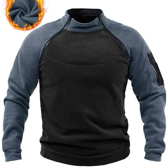 Herren Thermo-Fleecepullover mit Schulter-Reißverschlüssen & Ärmeltasche Nord Taschen