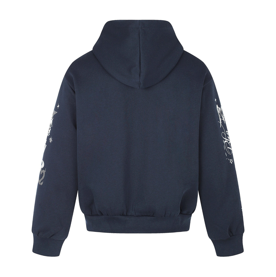Unisex Bedruckte Kapuzen‑Zipjacke im lässigen Boxy‑Cut mit durchgehendem Reißverschluss Nord Taschen