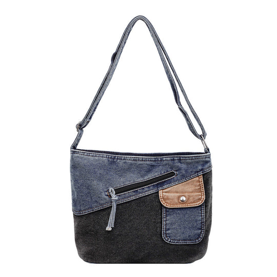 Damen Umhängetasche aus strapazierfähigem Denim mit praktischen Fächern Nord Taschen