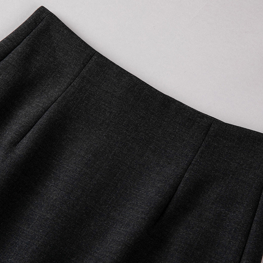 Damen Maxirock aus Feinstrick mit geradem Fall und hoher Taille Nord Taschen