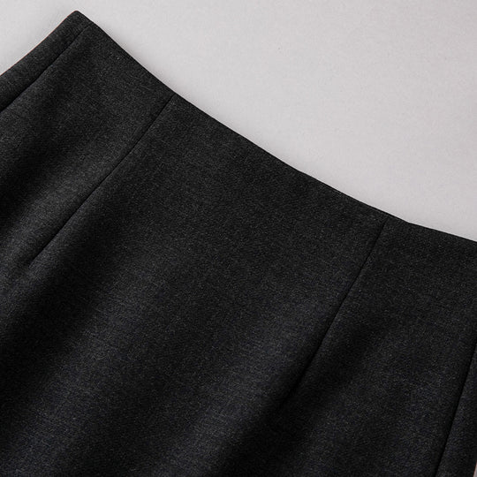 Damen Maxirock aus Feinstrick mit geradem Fall und hoher Taille Nord Taschen
