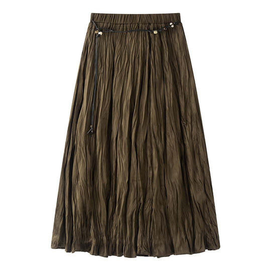 Damen Plissierter Midirock mit Crinkle-Struktur Nord Taschen