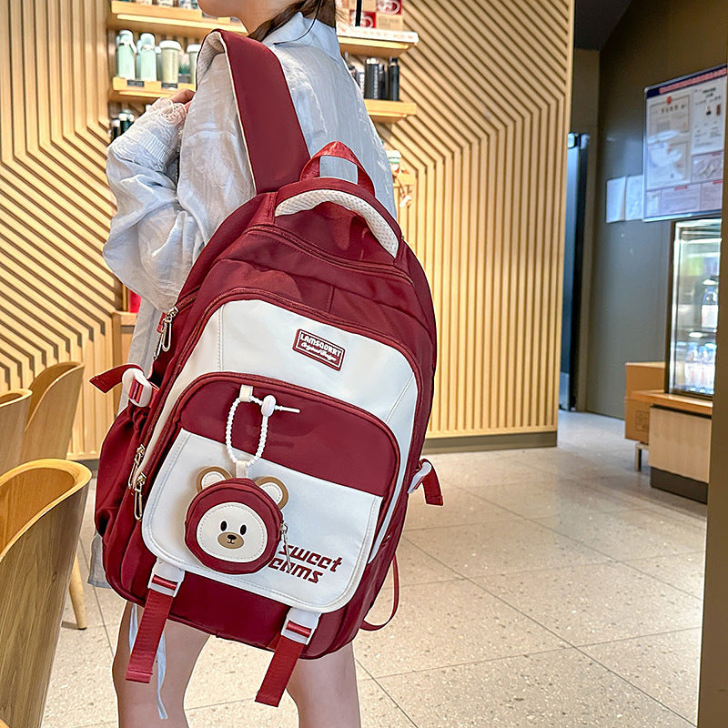 Damen Rucksack mit vielseitigem Fächersystem und charmantem Plüschanhänger Nord Taschen