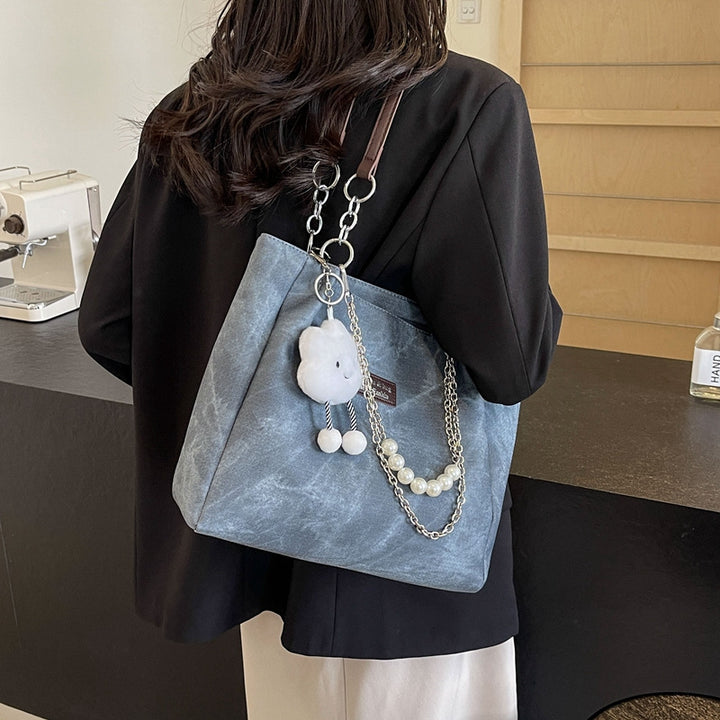 Damen modische Handtasche mit kreativem Plüsch-Anhänger Nord Taschen