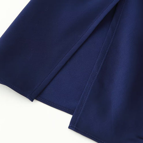 Damen Langärmeliges Maxikleid mit geraffter Empire‑Silhouette und Schlüsselloch‑Ausschnitt Nord Taschen