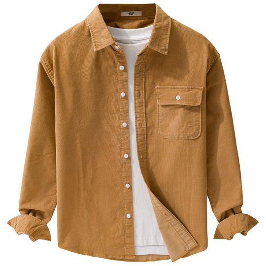 Herren Cordshirt im Overshirt‑Stil mit Brustpatte und entspannter Passform Nord Taschen