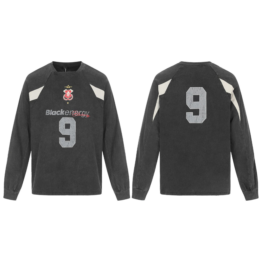 Herren Retro-Sweatshirt im Vintage-Sportswear-Look mit Raglanärmeln und Nummernprint Nord Taschen