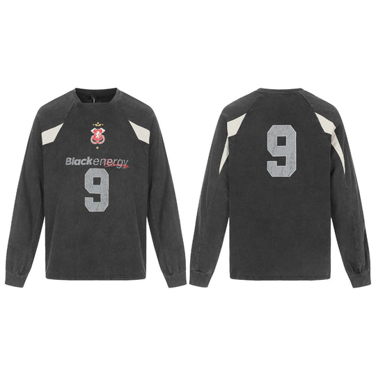 Herren Retro-Sweatshirt im Vintage-Sportswear-Look mit Raglanärmeln und Nummernprint Nord Taschen