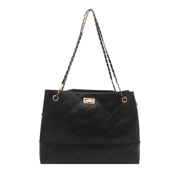 Damen elegante gesteppte Handtasche mit stylischem Kettenhenkel Nord Taschen