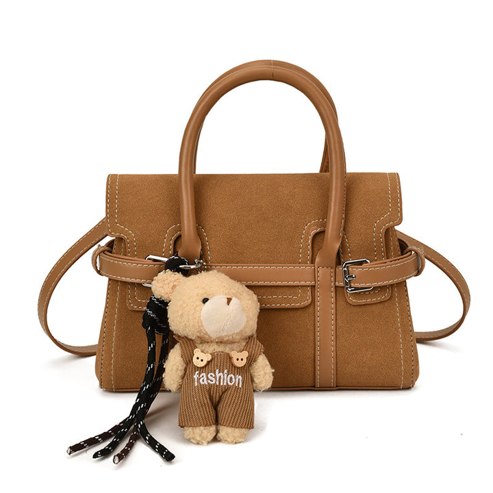 Damen elegante Handtasche mit Bärenanhänger Nord Taschen