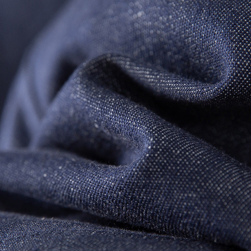 Damen Ärmellose leicht taillierte Weste aus Leinen-Denim mit Knopfleiste und aufgesetzten Taschen Nord Taschen
