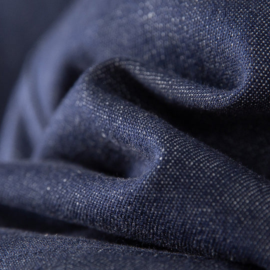 Damen Ärmellose leicht taillierte Weste aus Leinen-Denim mit Knopfleiste und aufgesetzten Taschen Nord Taschen