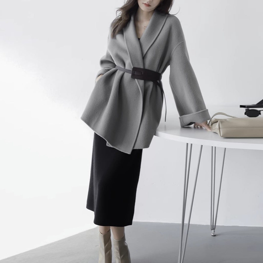 Damen Schicke und elegante Wickeljacke Nord Taschen