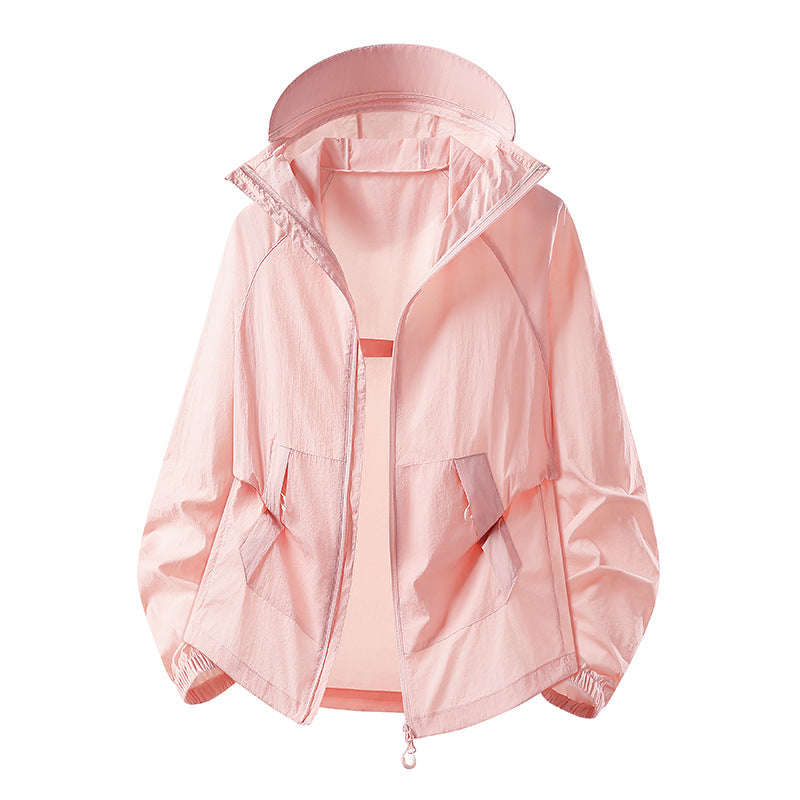 Damen Leichte winddichte Kapuzen‑Übergangsjacke mit verstellbarer Kapuze, Zwei‑Wege‑Reißverschluss & praktischen Klappentaschen Nord Taschen