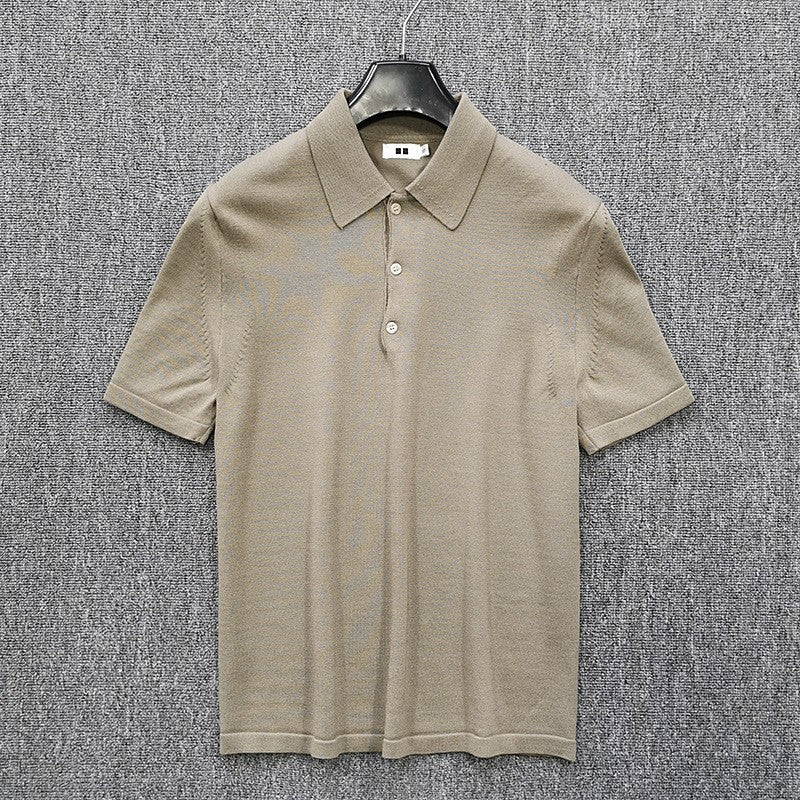Herren Feinstrick Polohemd mit Kurzarm und feiner Knopfleiste Nord Taschen