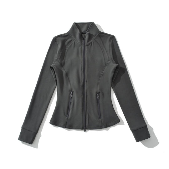 Damen Taillierte Funktions-Fleecejacke mit Stehkragen und formgebenden Teilungsnähten Nord Taschen