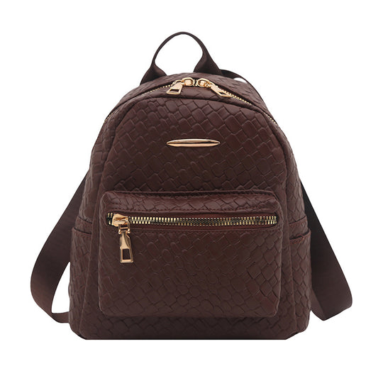 Damen Rucksack mit geflochtenem Design und goldenen Akzenten Nord Taschen