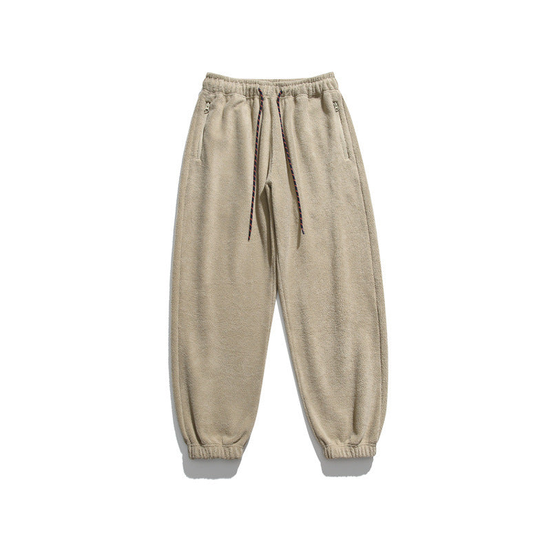Herren Weit geschnittene Fleece-Jogginghose mit elastischen Bündchen und Eingrifftaschen Nord Taschen