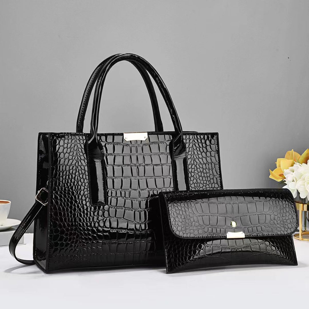 Damen elegante Shopper-Handtasche mit abnehmbarer Clutch Nord Taschen