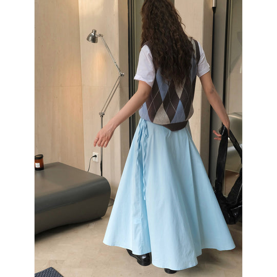 Damen Weicher High‑Waist Maxirock mit Tunnelzug, weitem Fall und fließender Volant‑Silhouette Nord Taschen