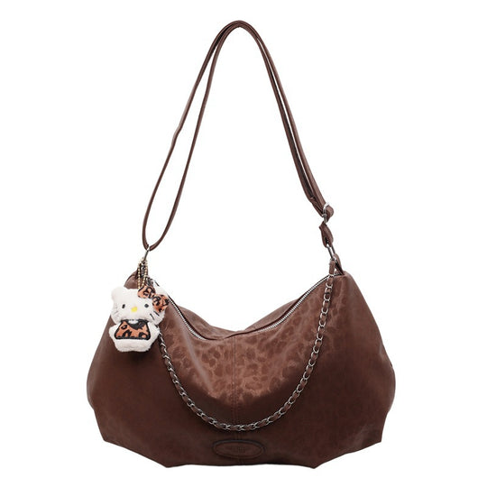 Damen eleganter Hobo-Bag aus strukturiertem Kunstleder mit abnehmbarem Anhänger Nord Taschen