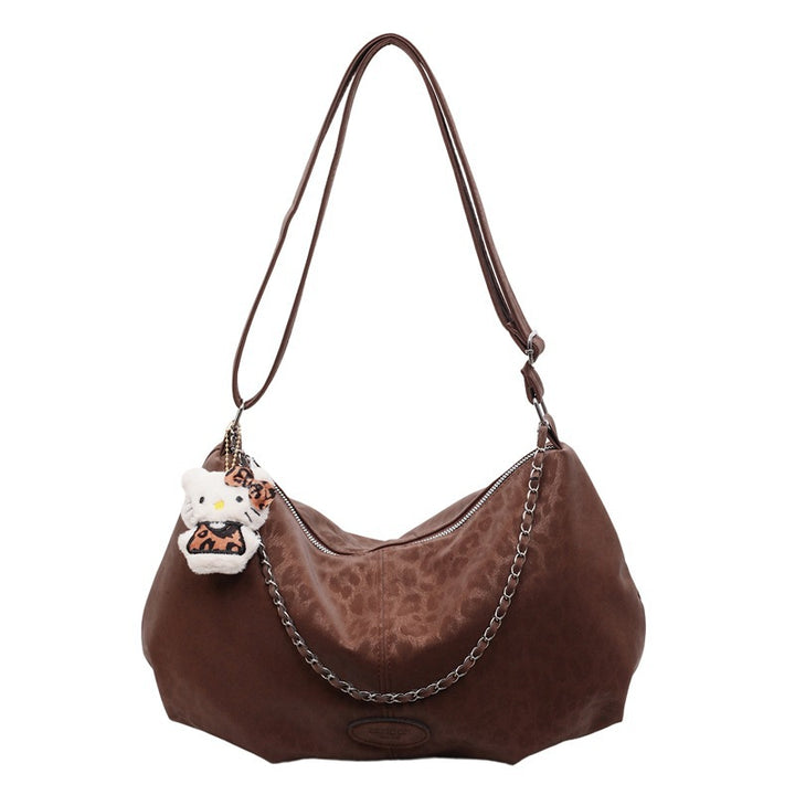 Damen eleganter Hobo-Bag aus strukturiertem Kunstleder mit abnehmbarem Anhänger Nord Taschen