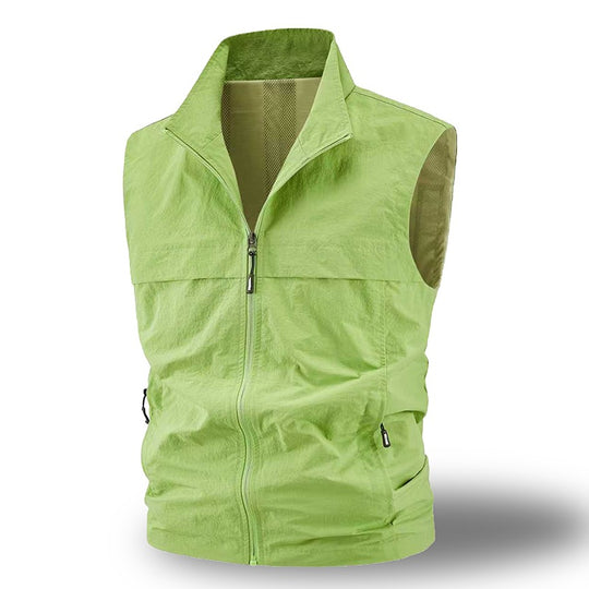 Herren Leichte atmungsaktive Outdoor-Weste mit Mesh-Futter, durchgehendem Reißverschluss & Reißverschlusstaschen Nord Taschen
