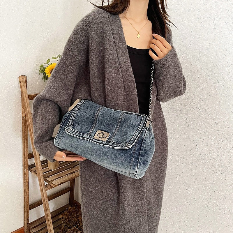 Damen elegante Umhängetasche im Jeans-Look Nord Taschen