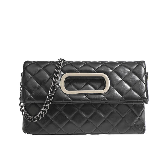 Damen Clutch-Tasche mit elegantem Rautenmuster und hochwertigem Kettenverschluss Nord Taschen