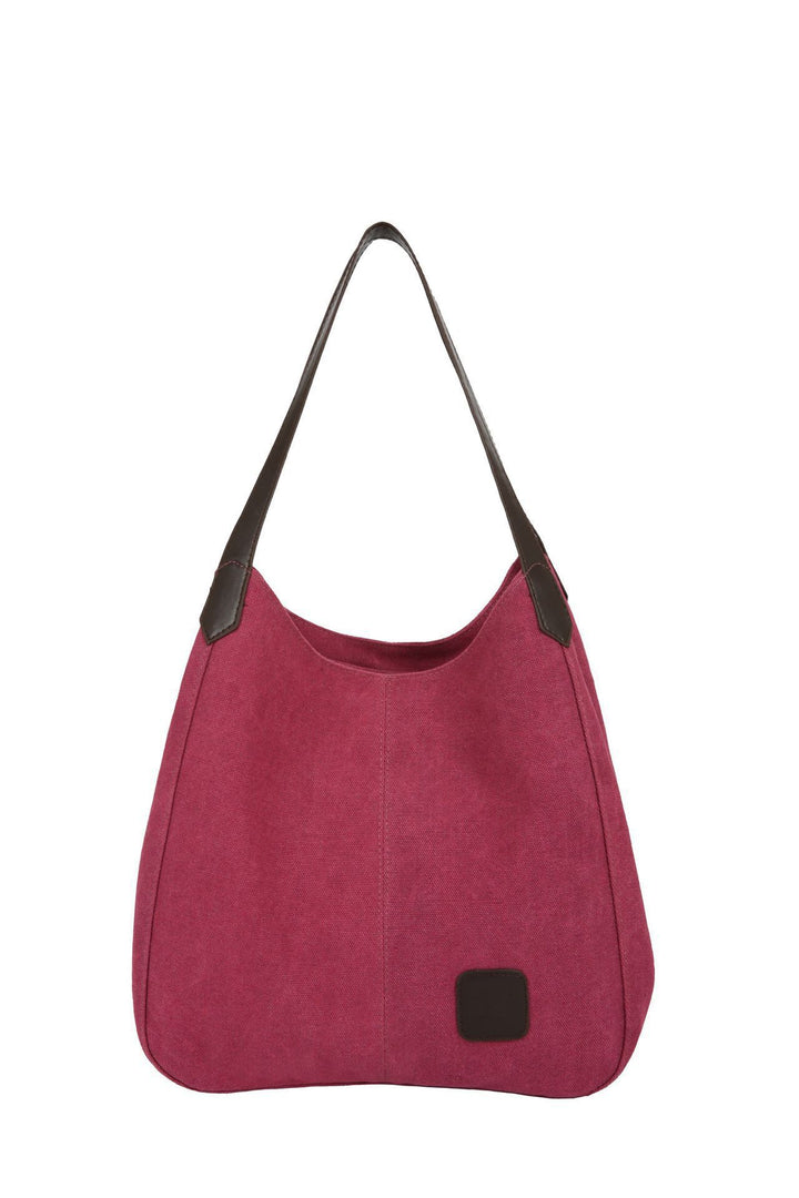 Damen Schultertasche aus strapazierfähigem Canvas mit eleganten Lederakzenten Nord Taschen