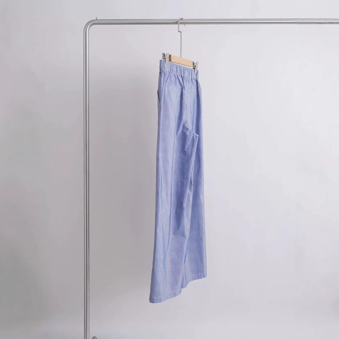 Damen Weit geschnittene Baumwollhose Nord Taschen