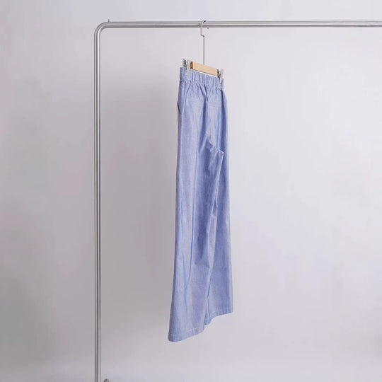 Damen Weit geschnittene Baumwollhose Nord Taschen