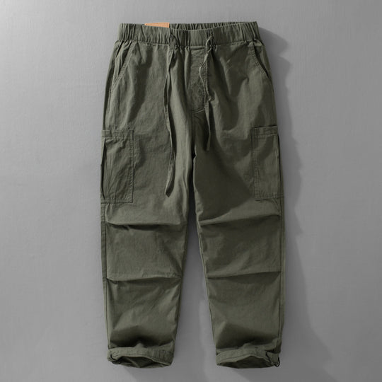 Herren Cargohose mit elastischem Bund, Kordelzug und aufgesetzten Beintaschen Nord Taschen