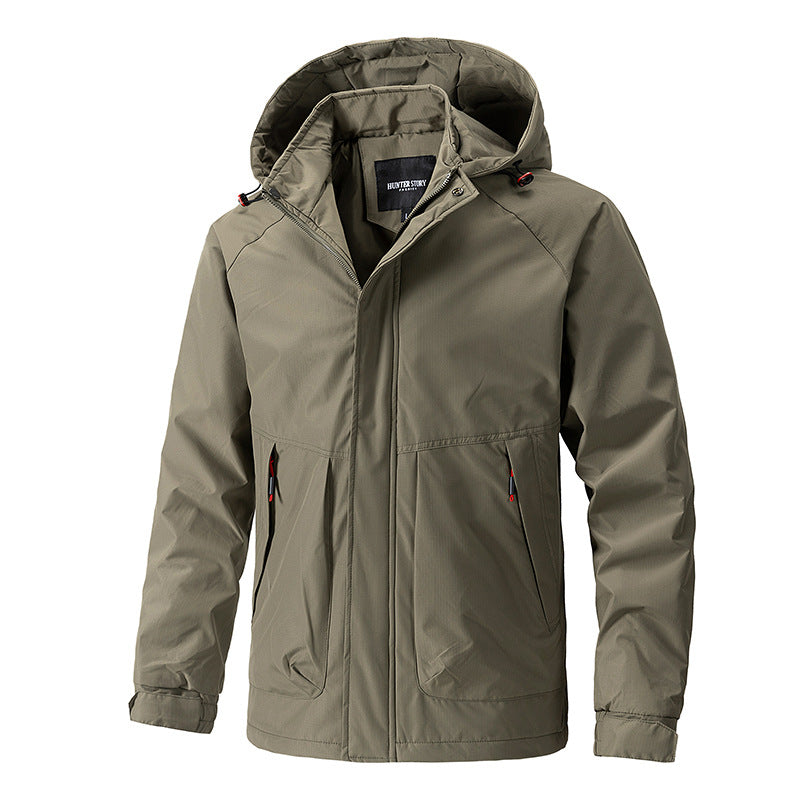 Herren Wasserdichter Outdoor-Parka mit Kapuze, atmungsaktiv und winddicht Nord Taschen