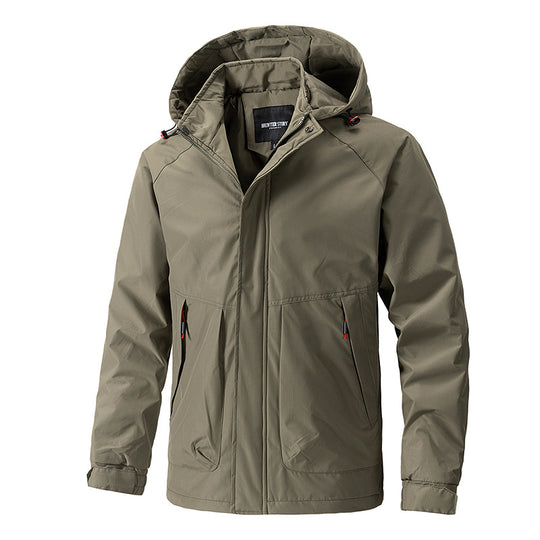 Herren Wasserdichter Outdoor-Parka mit Kapuze, atmungsaktiv und winddicht Nord Taschen