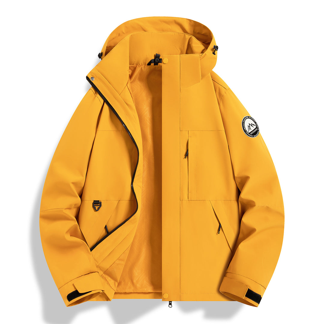 Damen Wasserfeste technische Kapuzenjacke mit verschweißten Nähten und verstellbaren Bündchen Nord Taschen