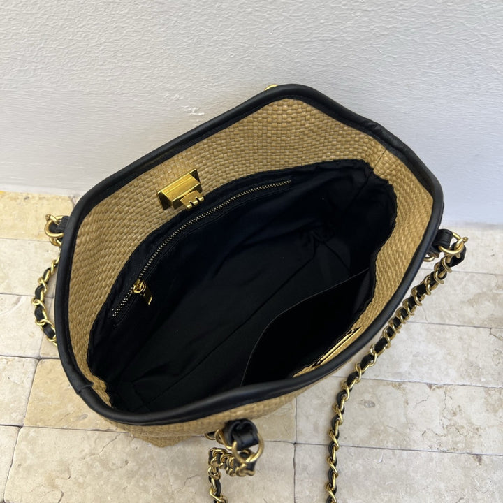 Damen handgefertigtes Taschen-Set mit eleganter Kettenapplikation Nord Taschen