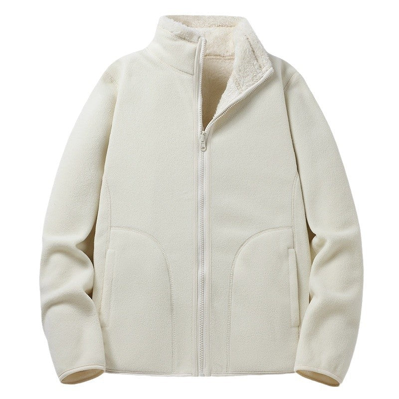 Damen Gefütterte Fleece-Jacke mit Teddyfutter, Stehkragen & durchgehendem Reißverschluss Nord Taschen