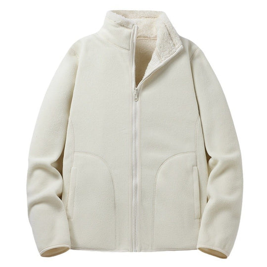 Damen Gefütterte Fleece-Jacke mit Teddyfutter, Stehkragen & durchgehendem Reißverschluss Nord Taschen
