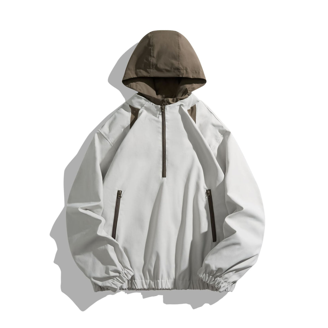Unisex Leichter Anorak mit Kontrastkapuze und halbem Reißverschluss Nord Taschen