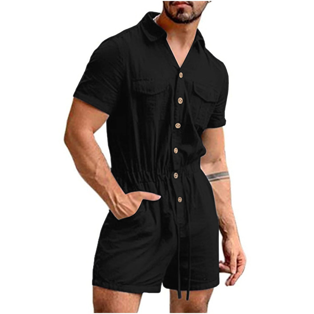 Herren Kurzoverall mit lNord Taschenhaftem Blumenmuster Nord Taschen