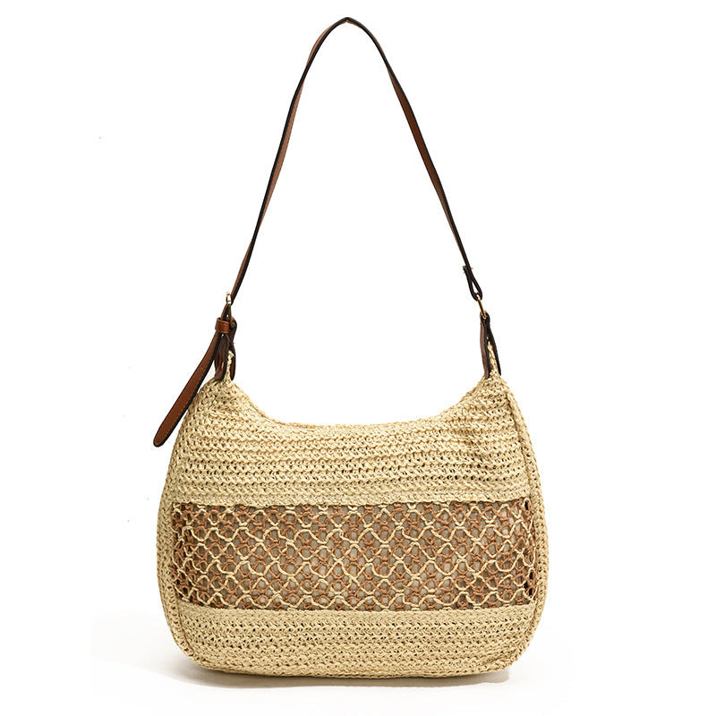 Damen Hobo-Tasche aus handgewebtem Naturmaterial mit elegantem Design Nord Taschen